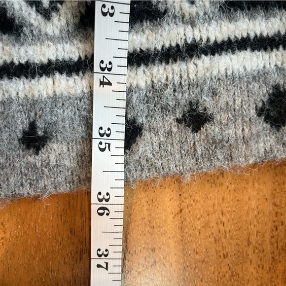 Frye cozy women’s open front luxe yarn jacquard southwestern pattern‎ cardigan L - Picture 9 of 9